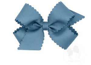 Scalloped bow -Denim