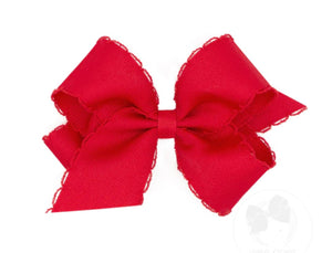 Monotone stitched bow red