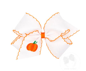 Pumpkin stitched bow