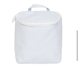 Blue Gingham Bottle Bag