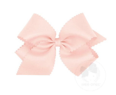 Peach Scalloped Bow