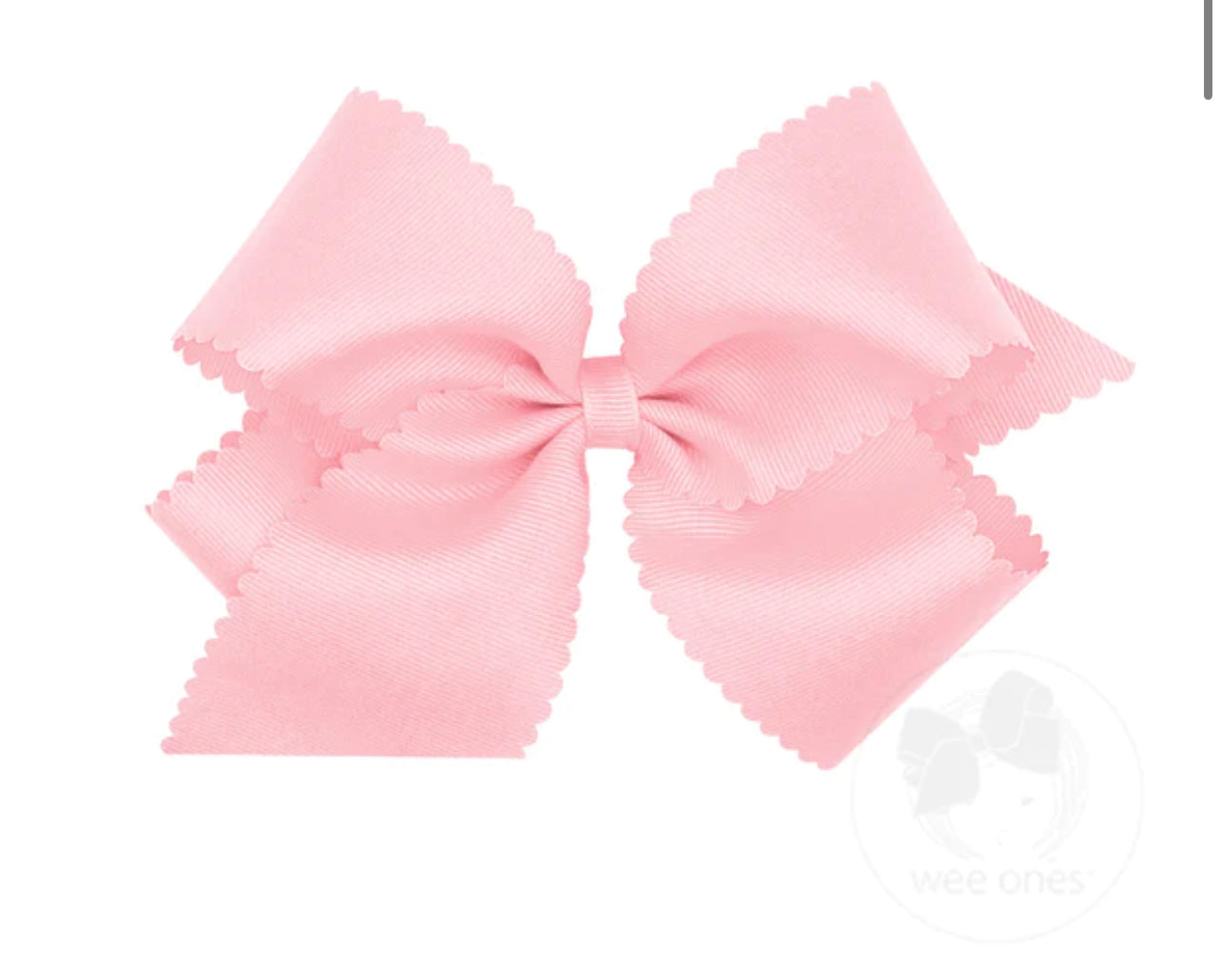 Pearl Pink Scalloped Bow