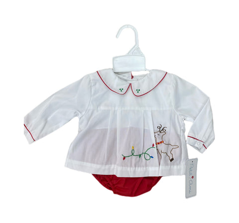 Reindeer diaper set girl