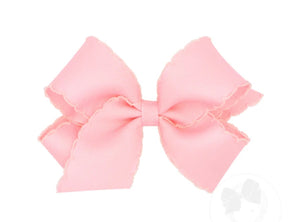 Monotone stitched bow light pink