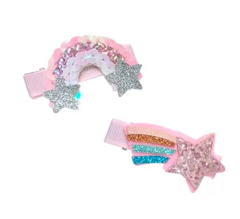 Pastel Glitter Clip Set