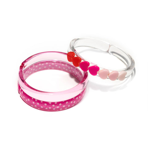 Heart Pink Shades Bangle Set/3