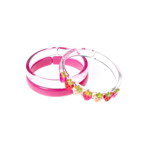 Multi Strawberry Pink+Red Bangle Set/3