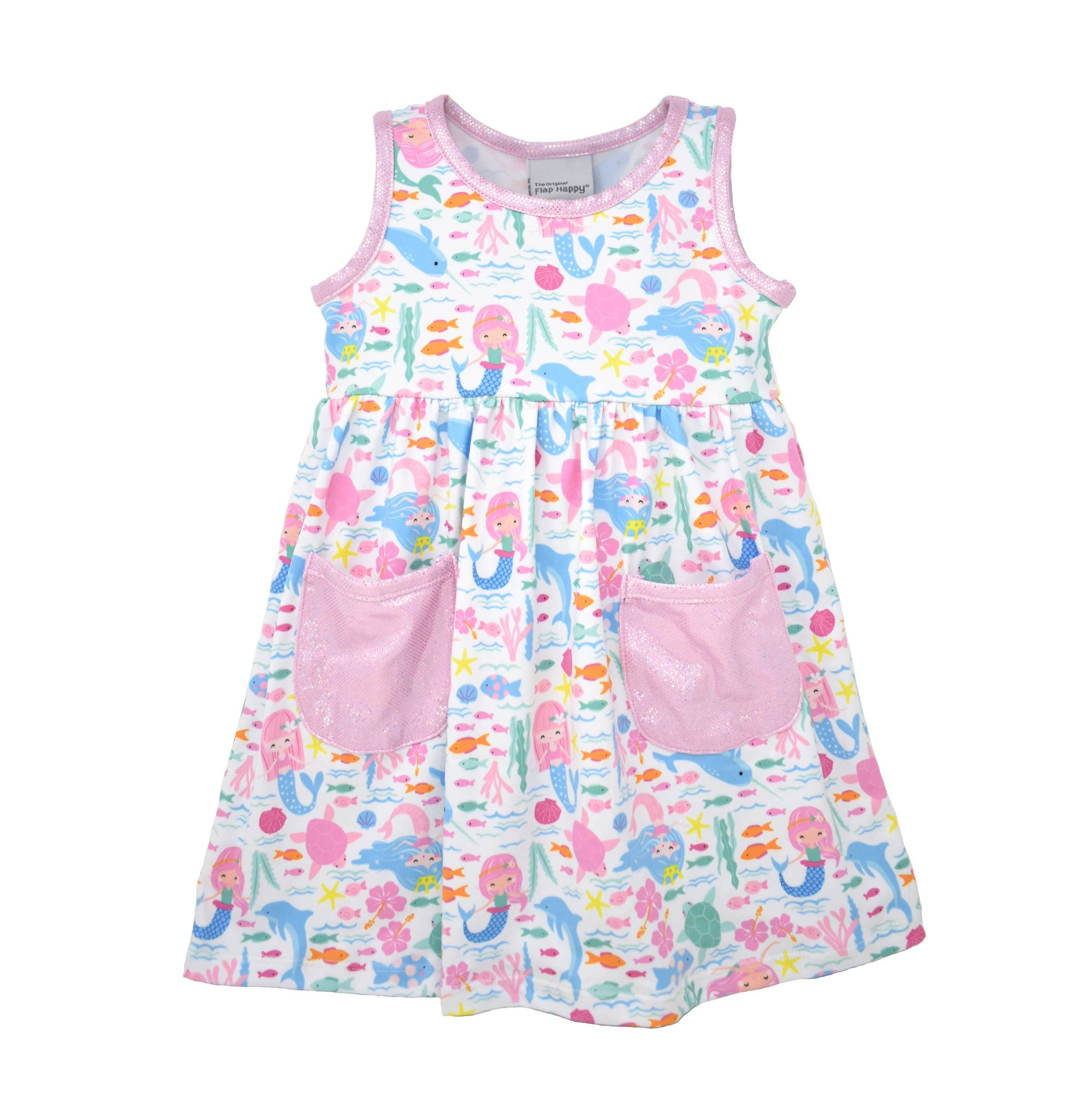 Kids UPF50+ Girls Dahlia Sleeveless Dress with Pockets