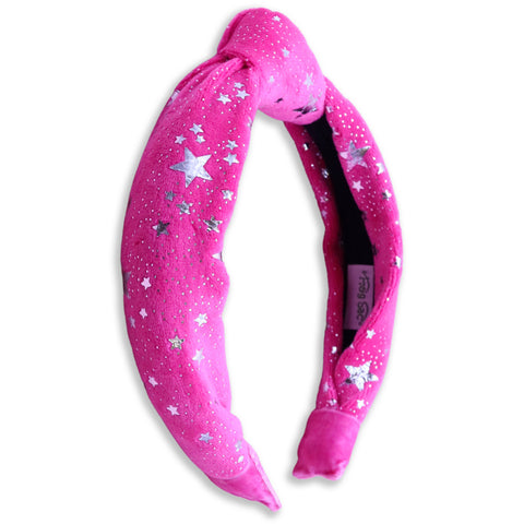 Metallic Star Velvet Knot Headband