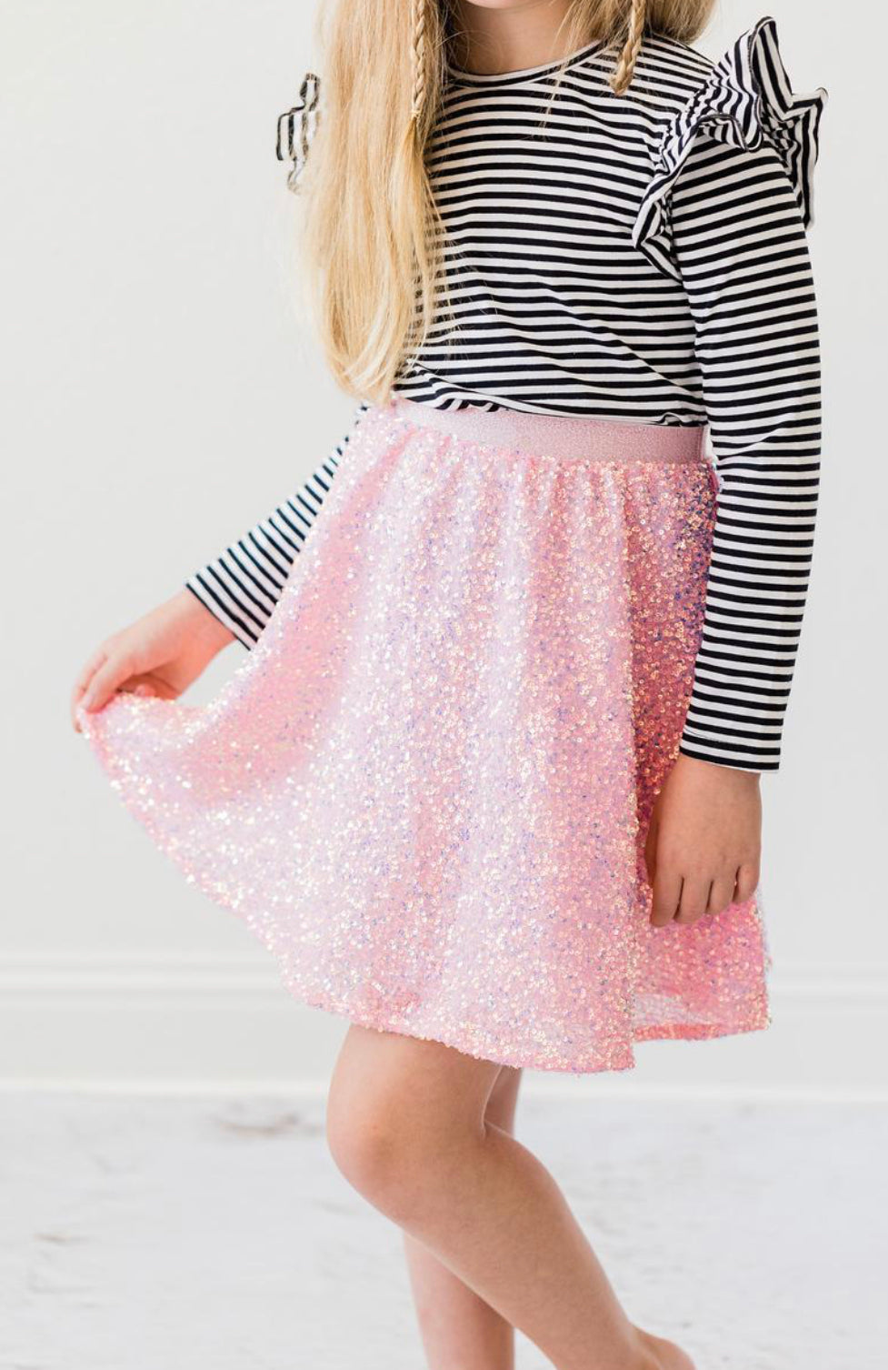Bubblegum Sequin Twirl Skirt