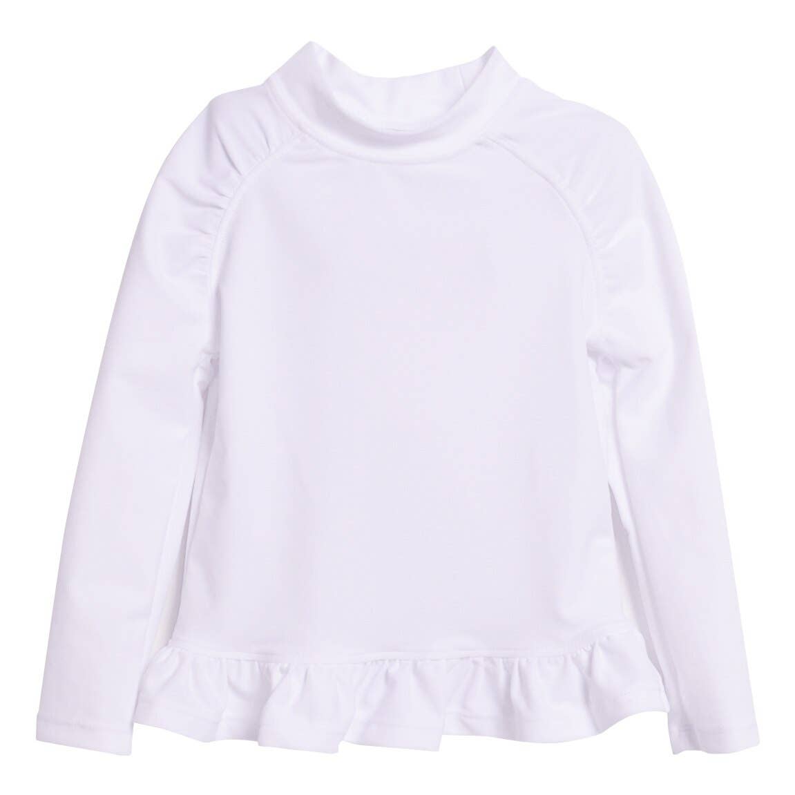 Kids UPF50+ Girls Ruffle Rash Guard Swim Top