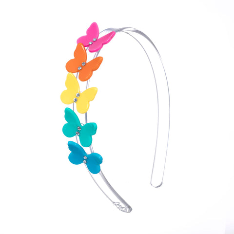 Vibrant Color Multi Butterfly Headband