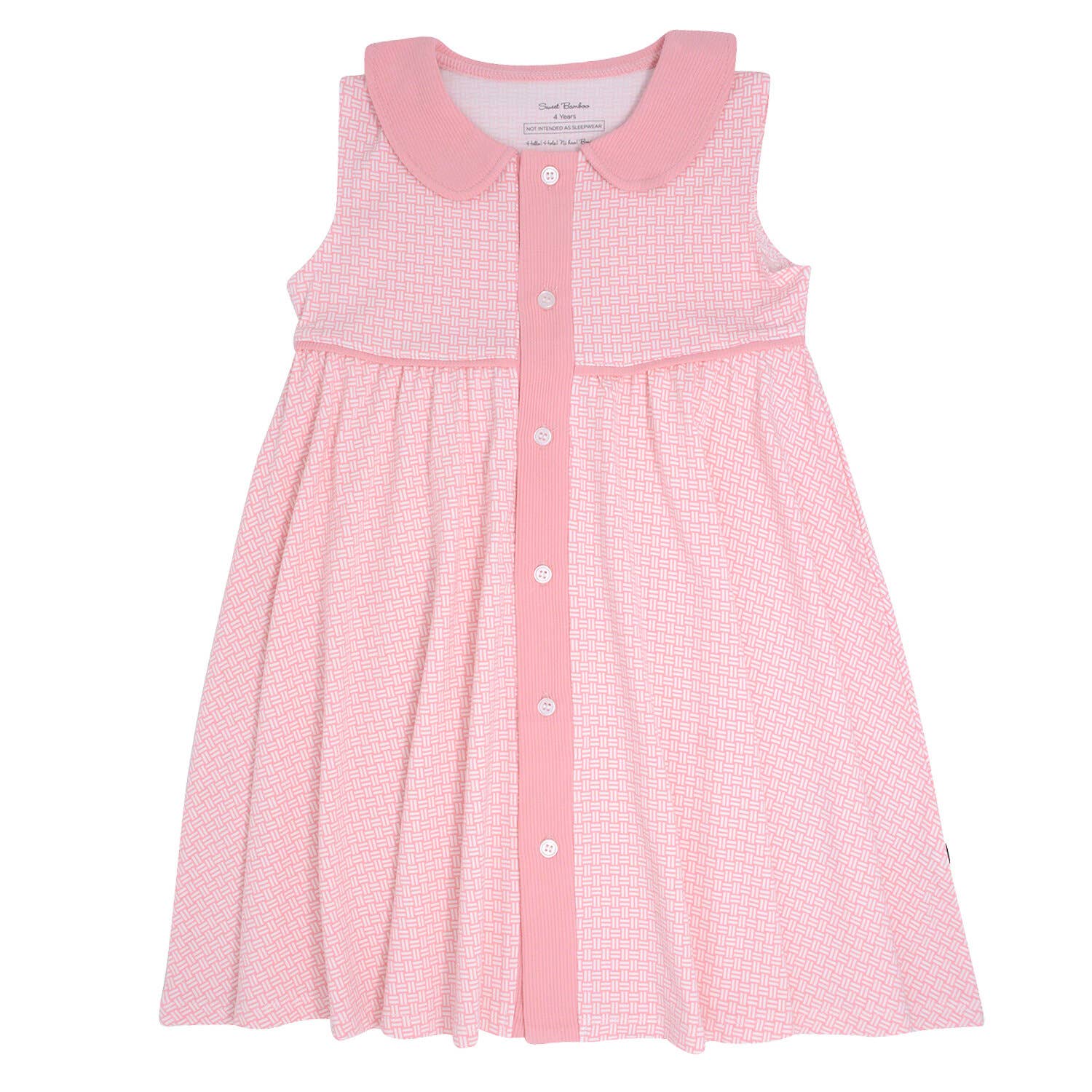 Summer Swing Dress - Pink Basketweave