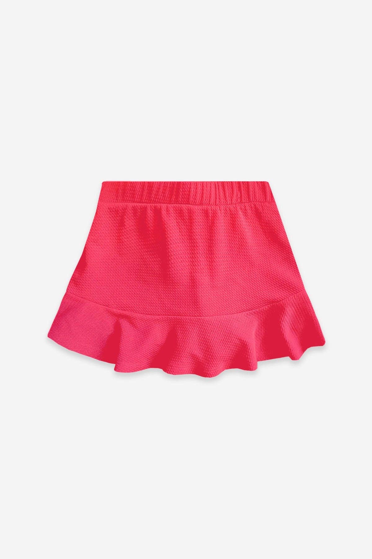 Textured Skort - Neon Pink