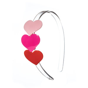 Multi Heart Red/Pink Headband