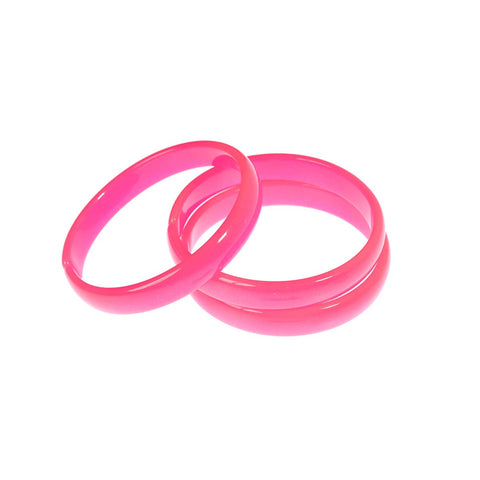 Solid Neon Pink Bangle Set/3