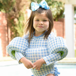 Blue Gingham Floatie Cover