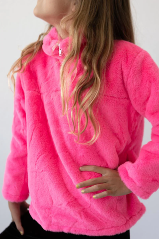 Neon Pink Fuzzy Pullover