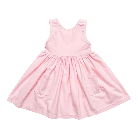 LIGHT PINK POCKET TANK TWIRL DRESS