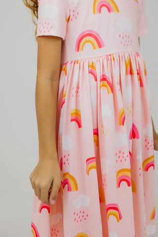 SPRING SHOWERS TWIRL DRESS