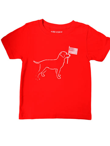 Dog w/ Flag Tee