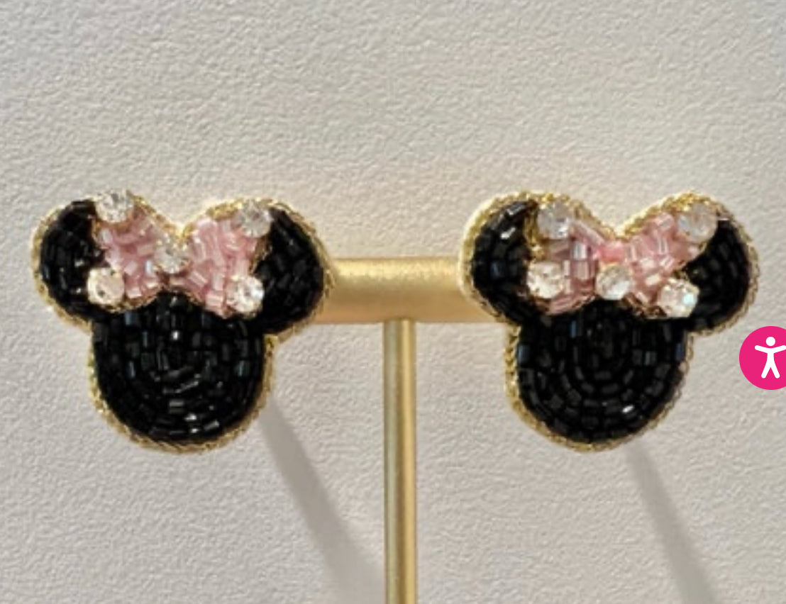 Minnie Earrings/ Pink