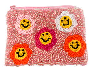 Smile Beaded Pouch