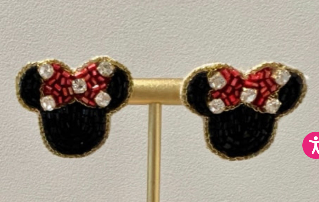 Minnie Earrings/ Red