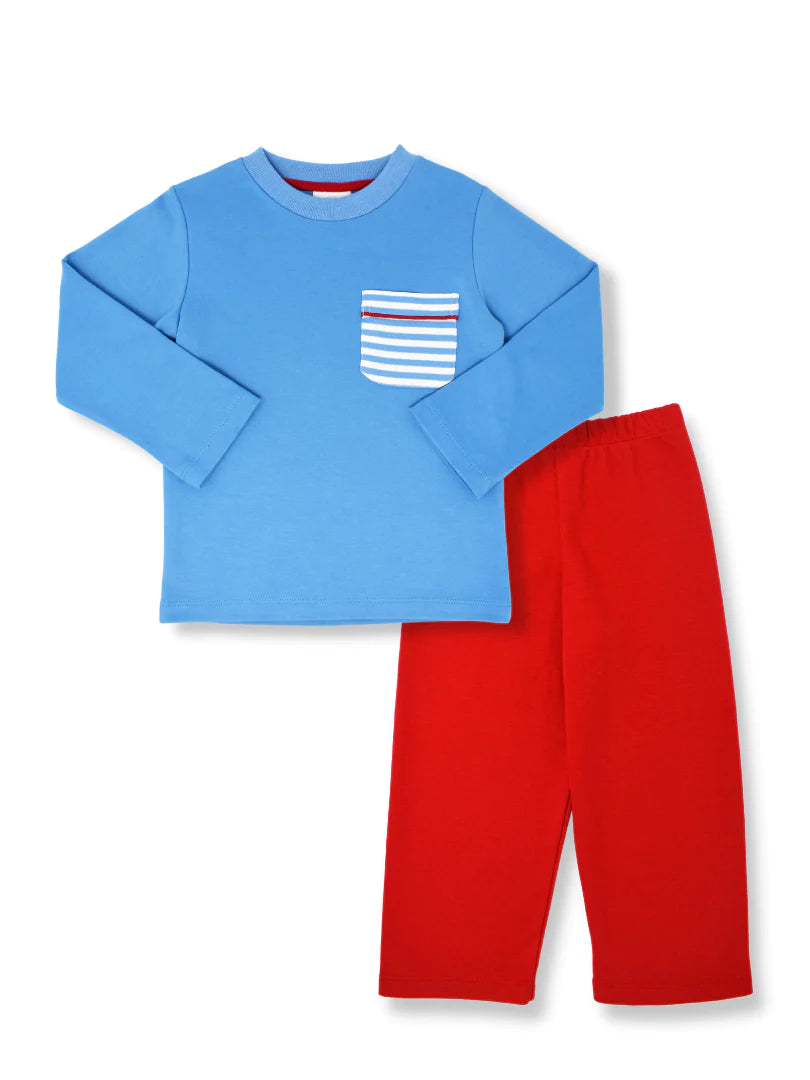 Blue/Red Charlie Pant Set