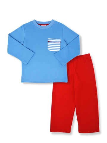 Blue/Red Charlie Pant Set