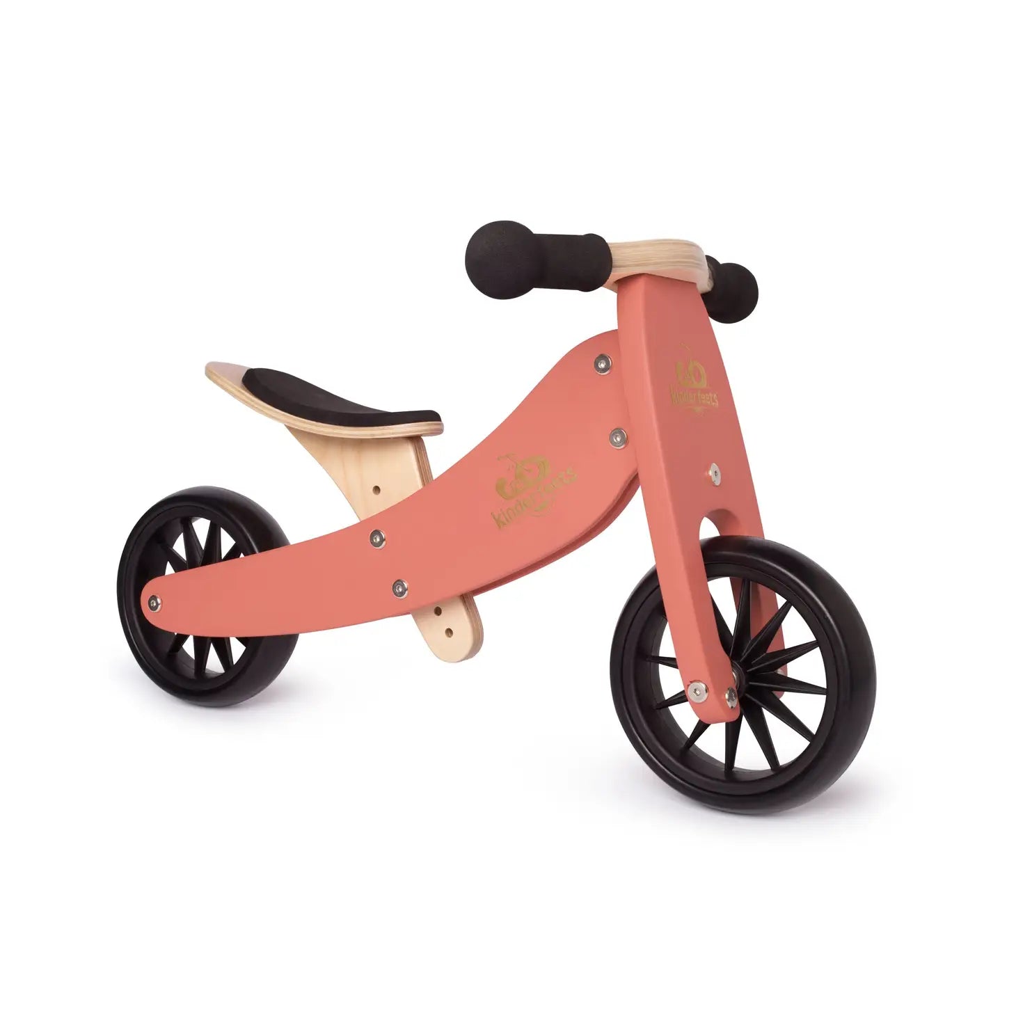 Tiny Tot 2-in-1 Wooden Balance Bike Coral  12-24m