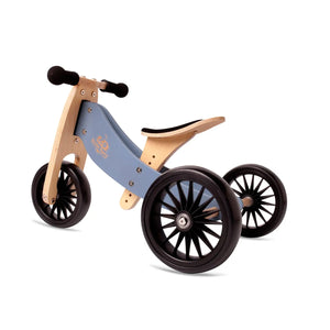 Tiny Tot Plus 2-in-1 Wooden Balance Bike & Tricycle  Slate Blue 18m-4yr
