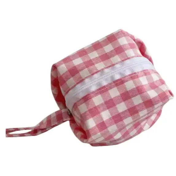 Gingham Travel Pouch