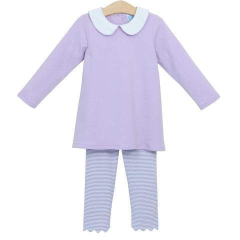 Claire Long Sleeve Pants Set Lavender